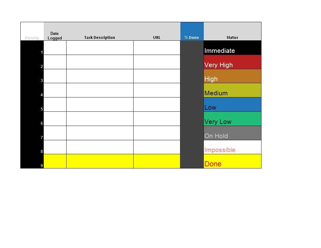 Checklist worksheet template 模板