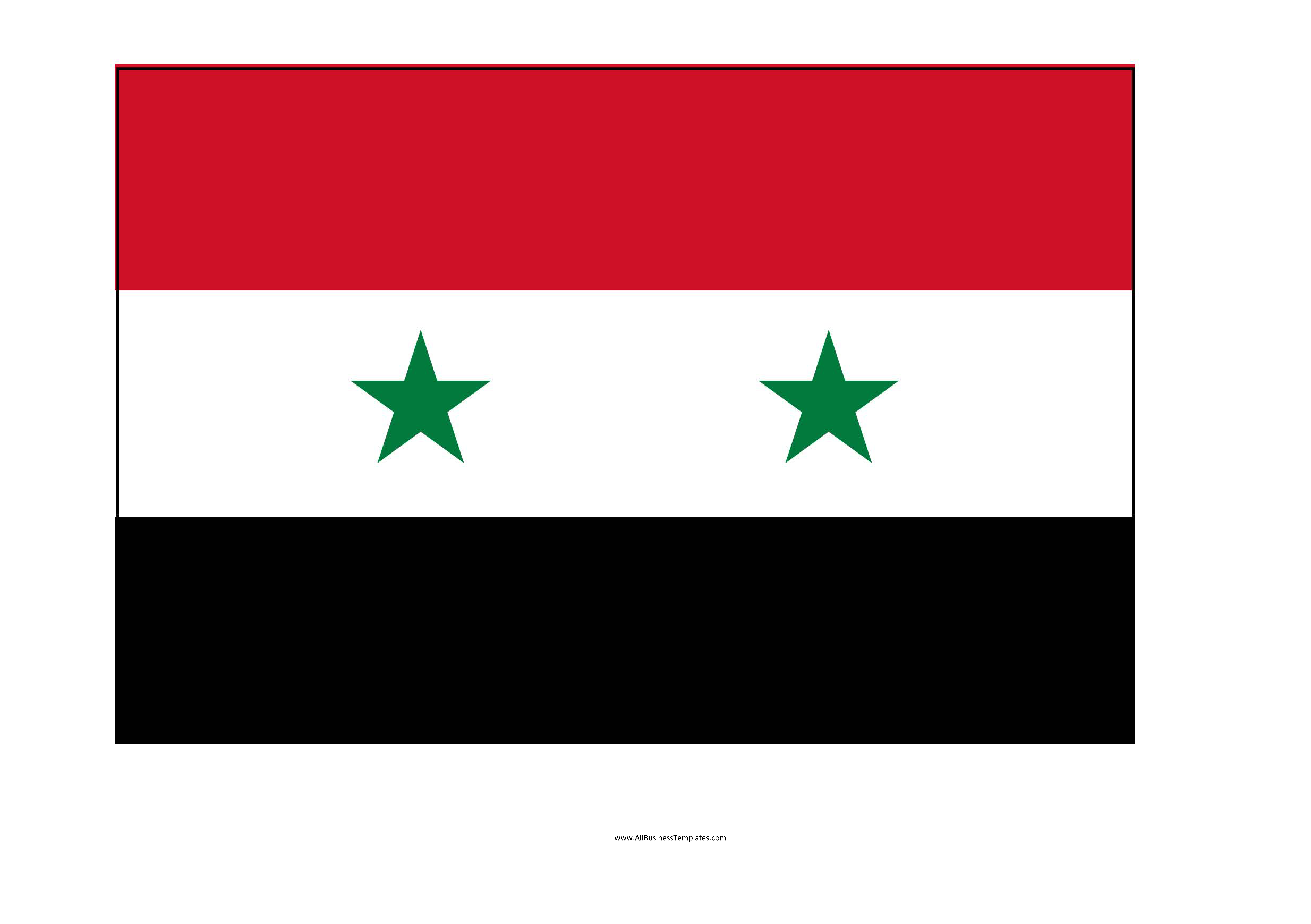syria printable flag Hauptschablonenbild