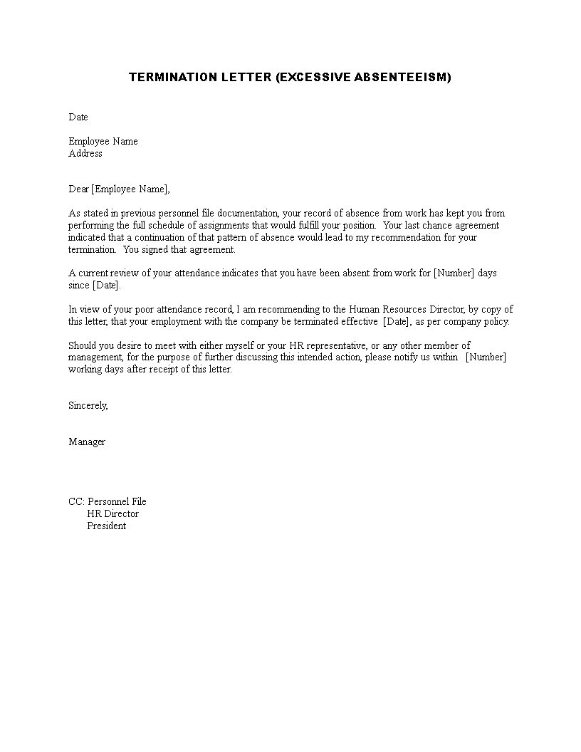 Termination Letter Of Business Management main image