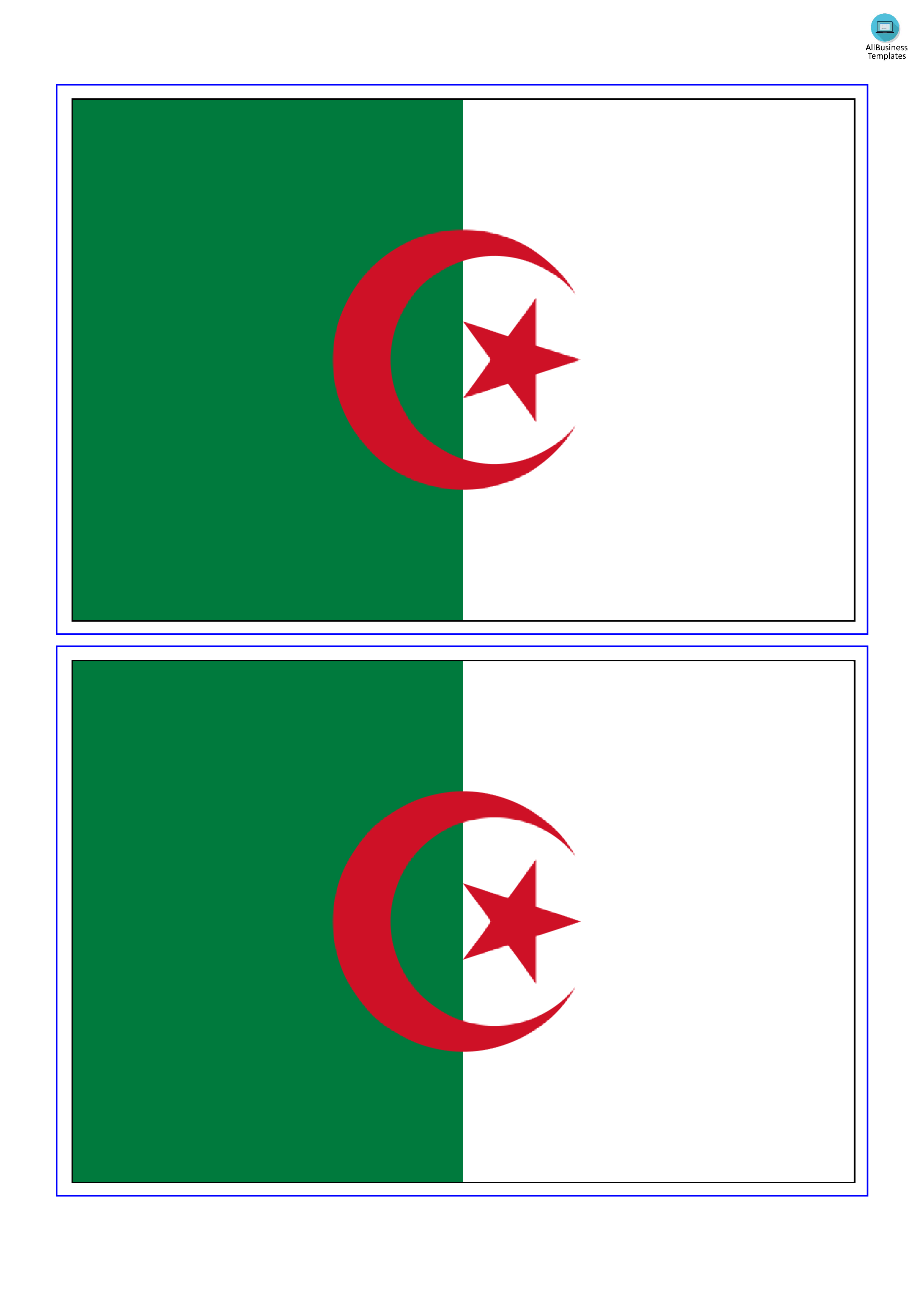algeria flag template