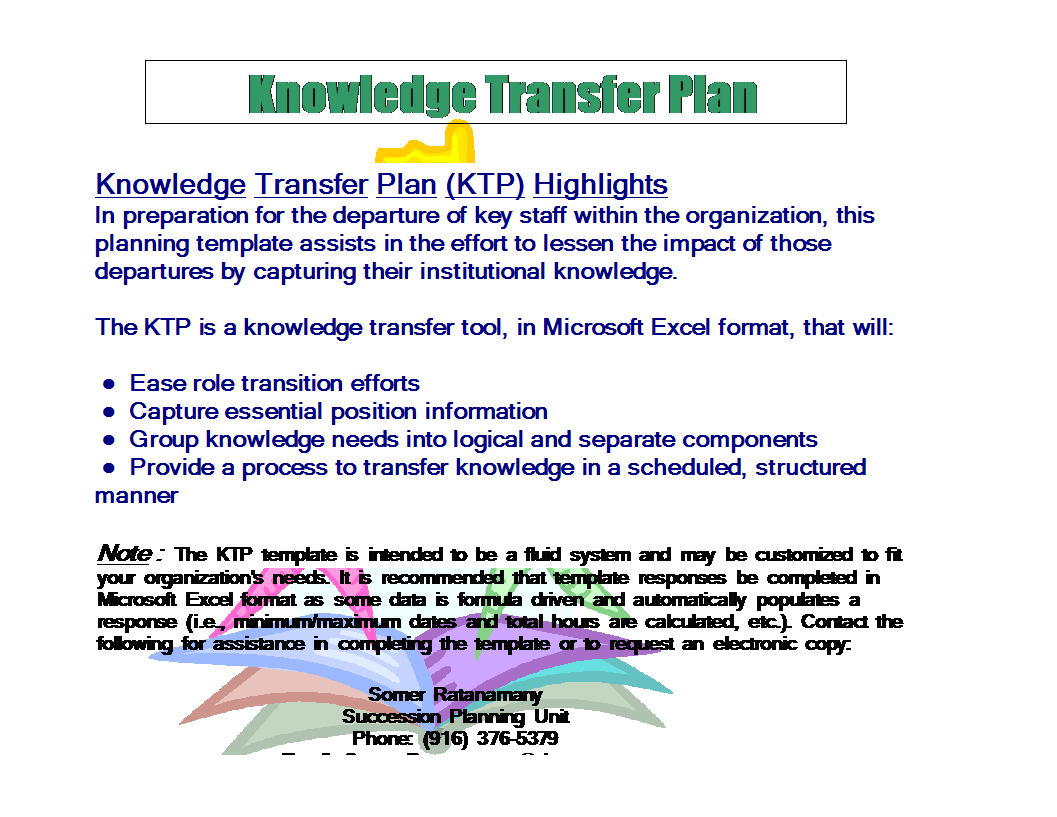 Transition Plan Template sample main image