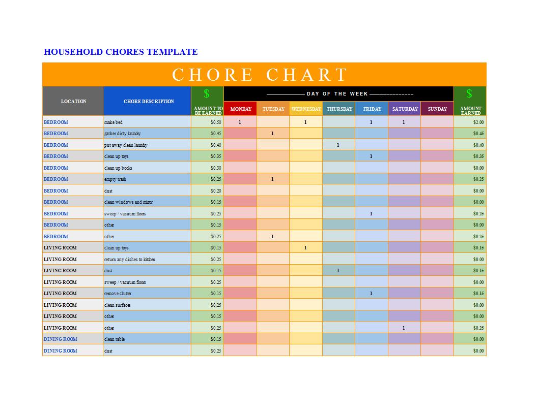 chore chart template sample main image