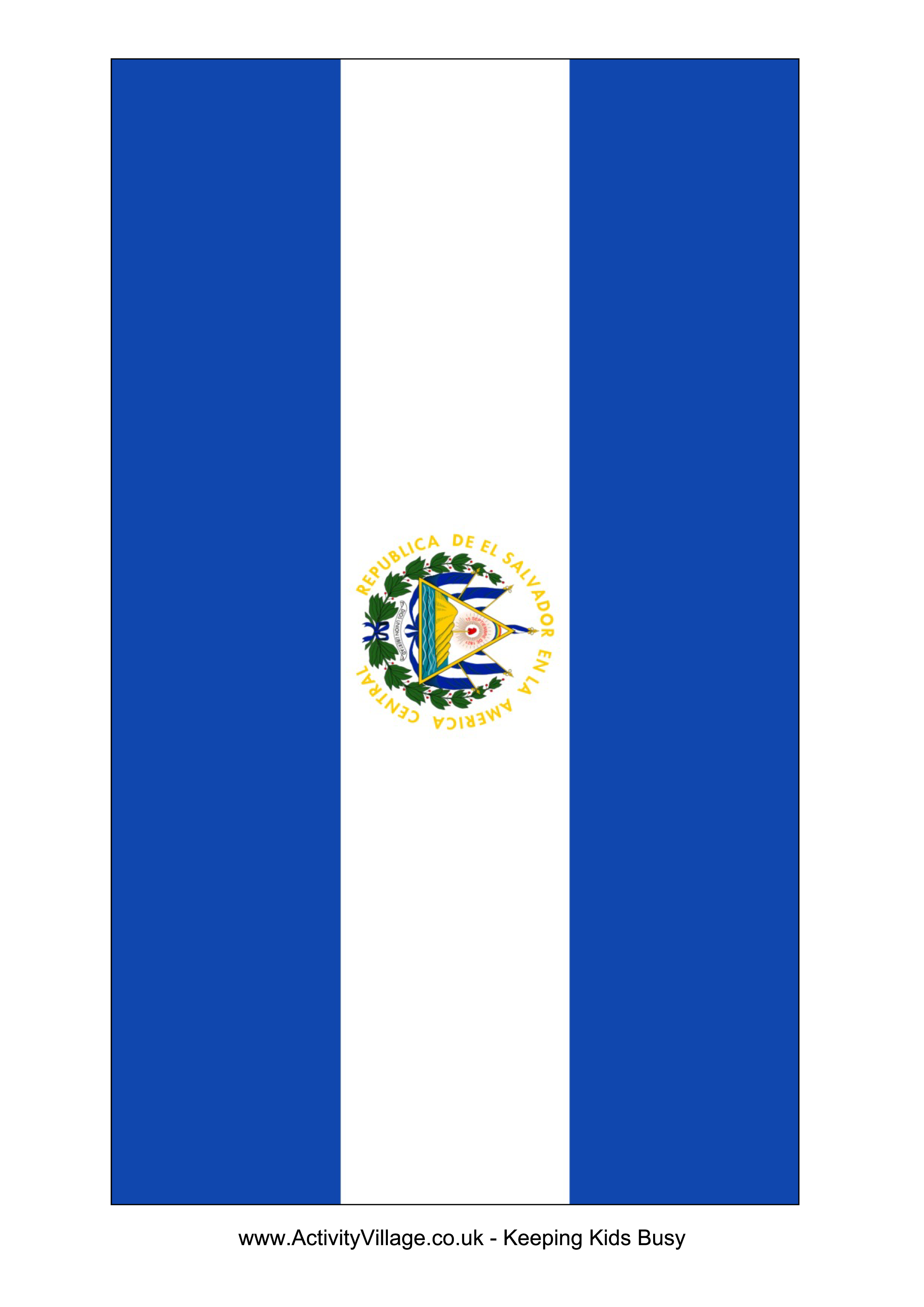 El Salvador Flag 模板