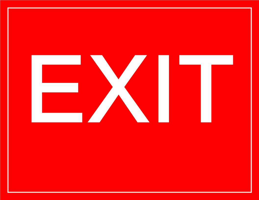 temporary exit sign model plantilla imagen principal