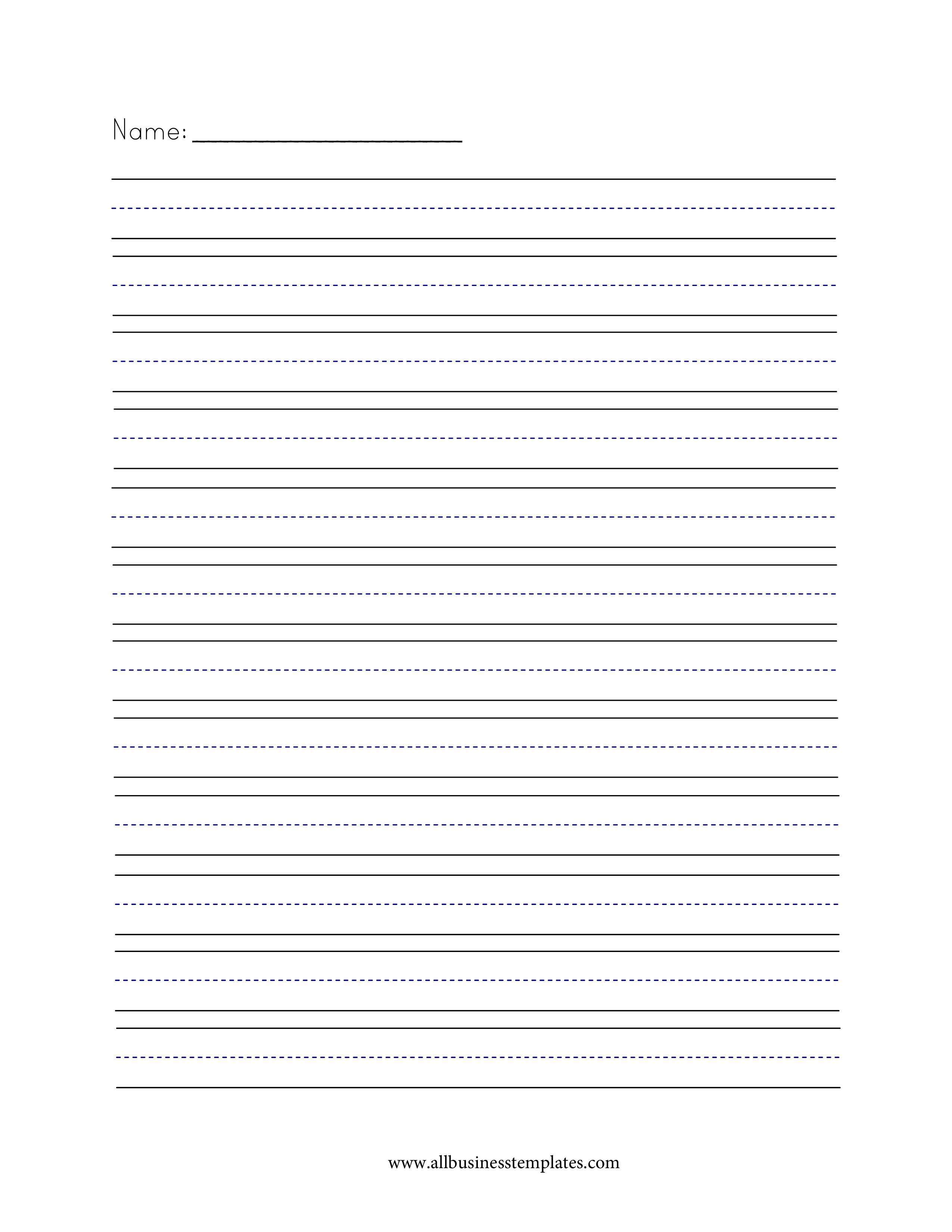 a4中行手写横格纸纵向版 voorbeeld afbeelding 