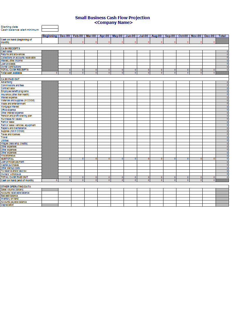 Formal Cash Flow Statement Spreadsheet Excel main image