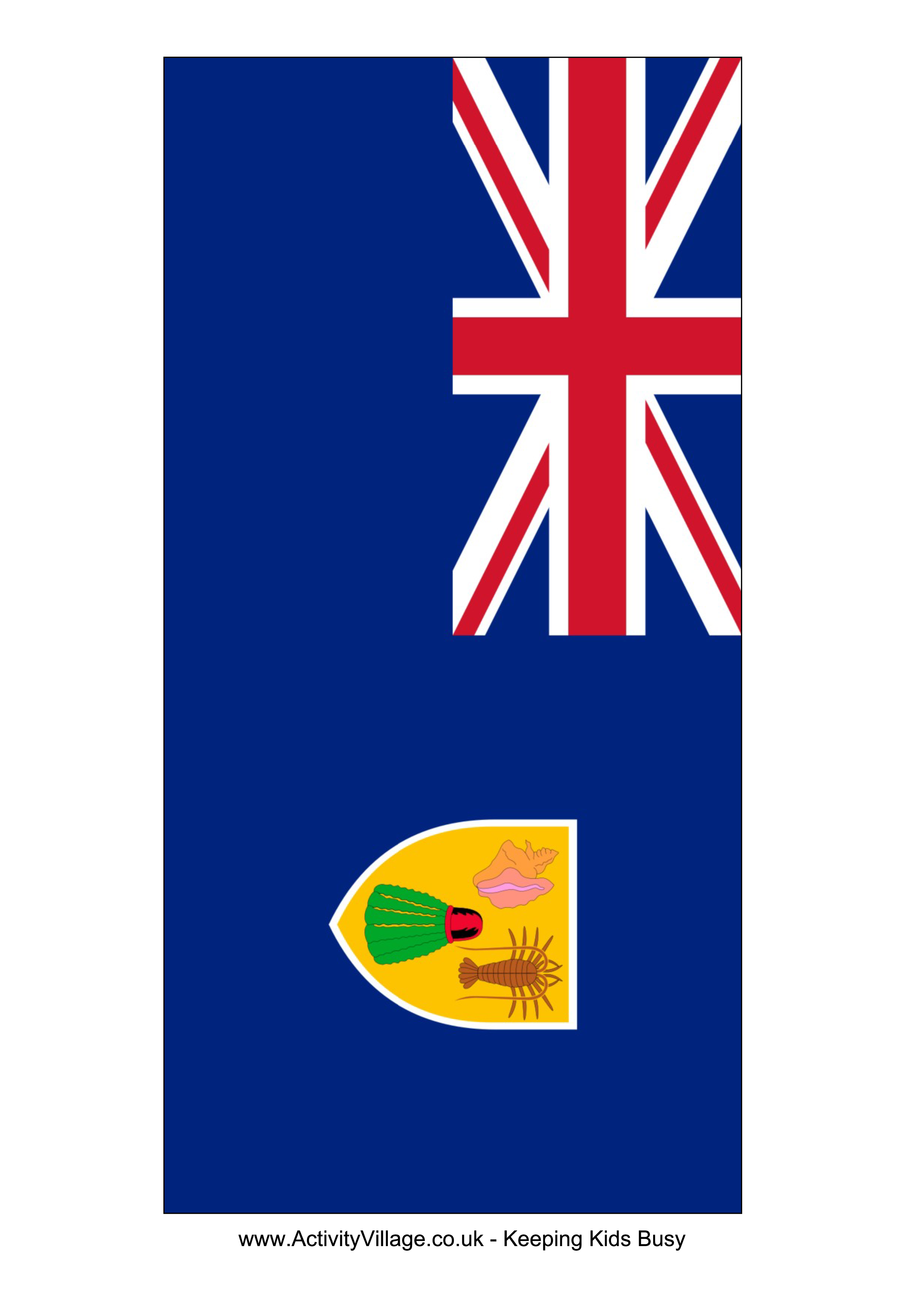 turks and caicos islands flag template