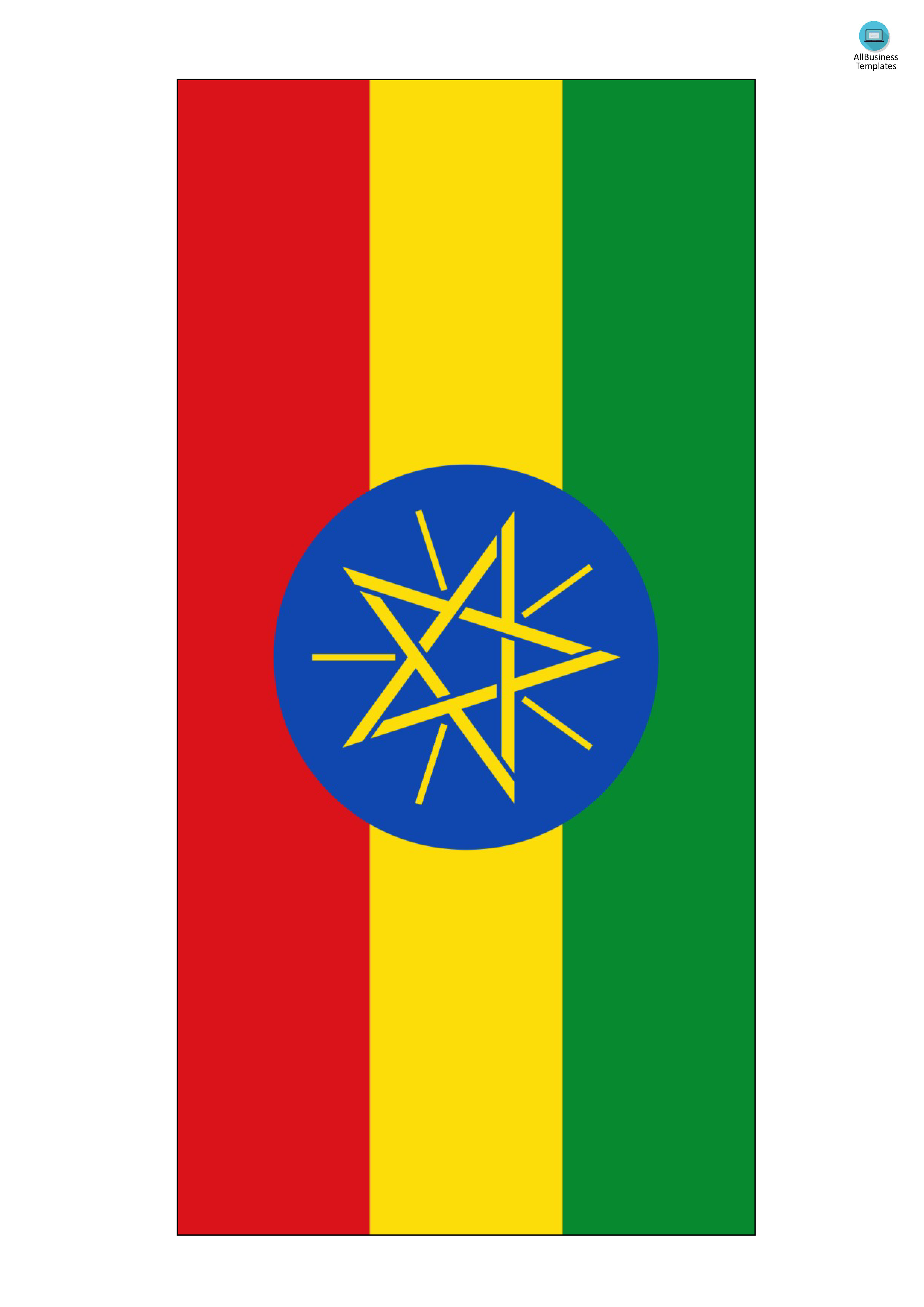 ethiopia flag template