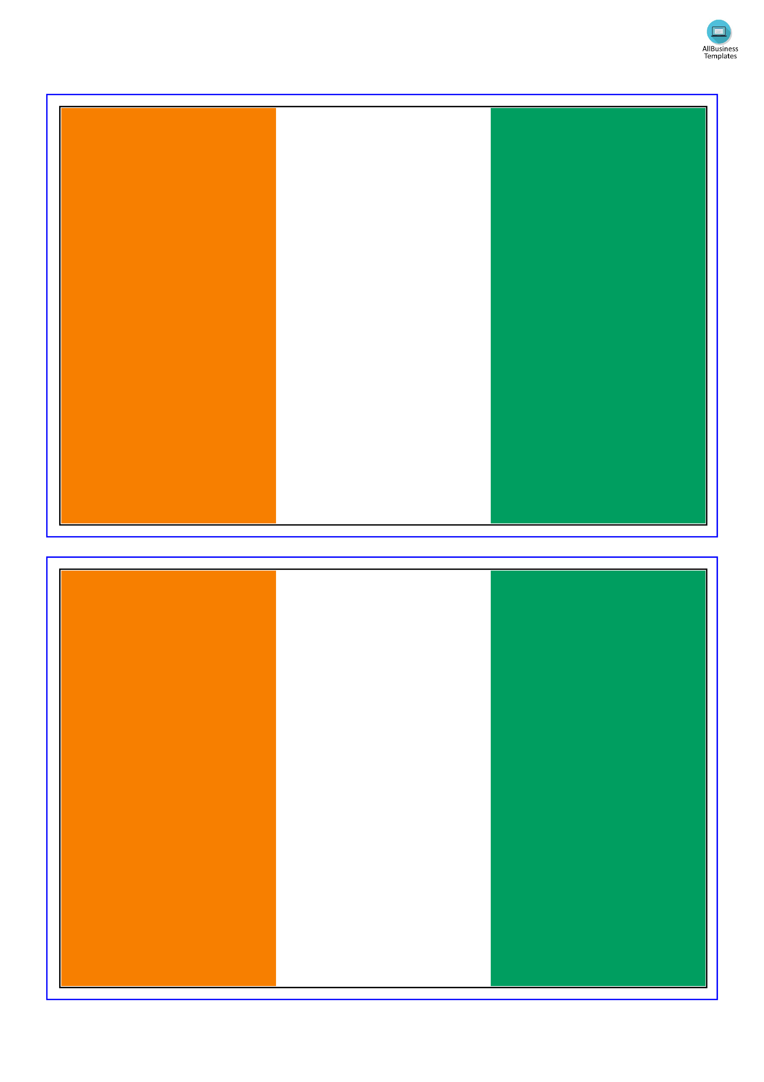 Cote D'Ivoire Flag 模板