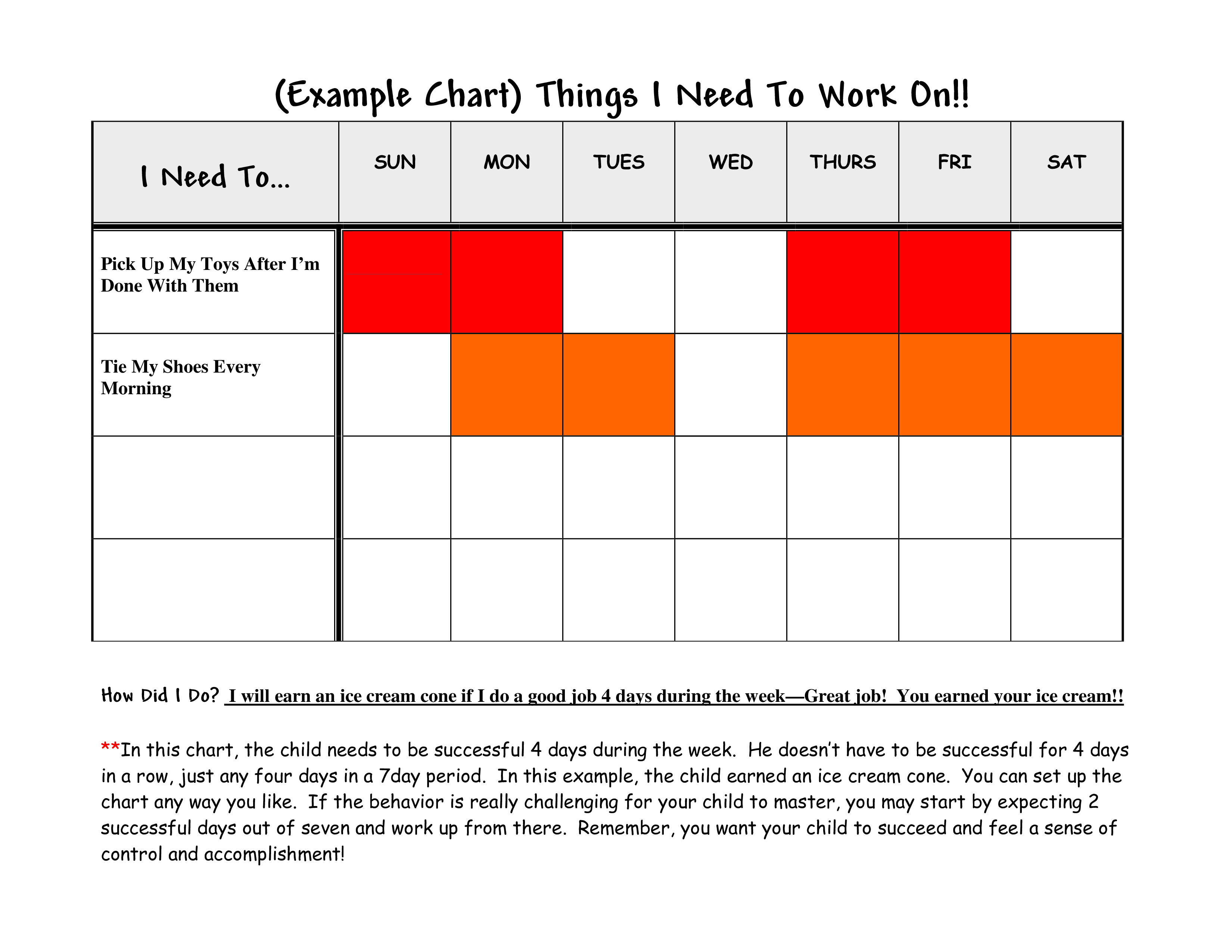 printable daily behavior chart voorbeeld afbeelding 