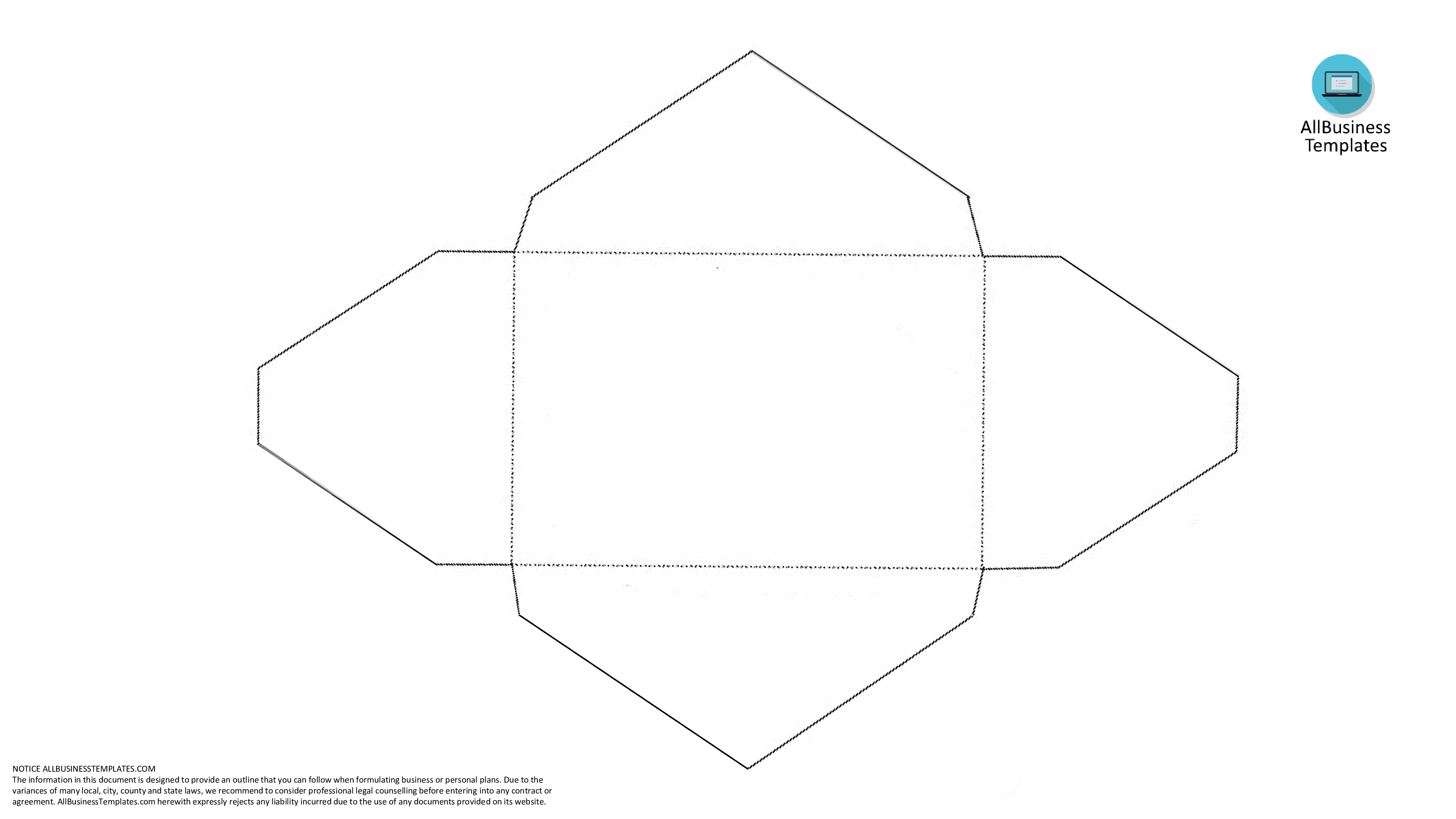 blank envelope template Hauptschablonenbild