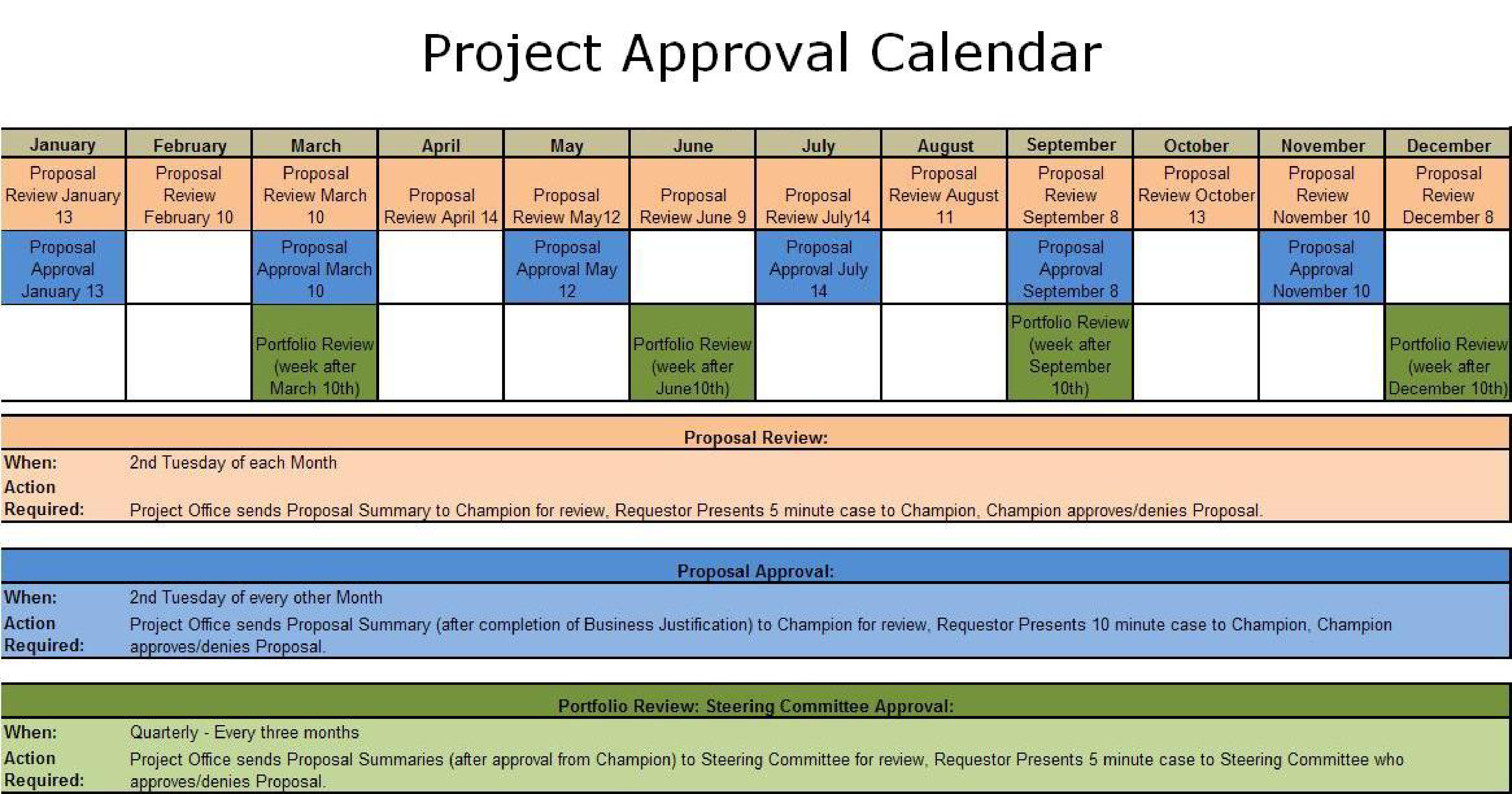 Project Approval Calendar main image