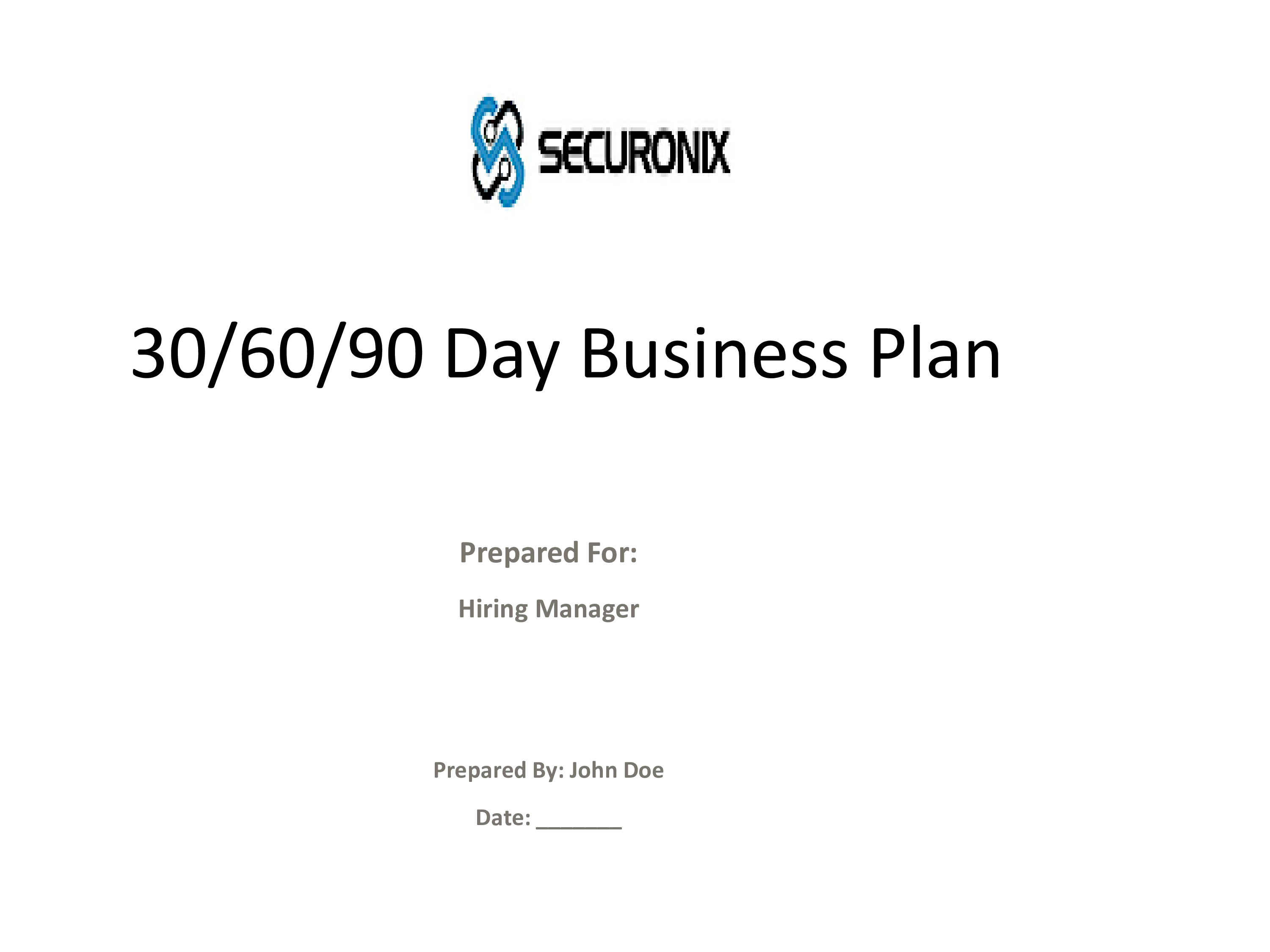 90 Day Business Plan main image