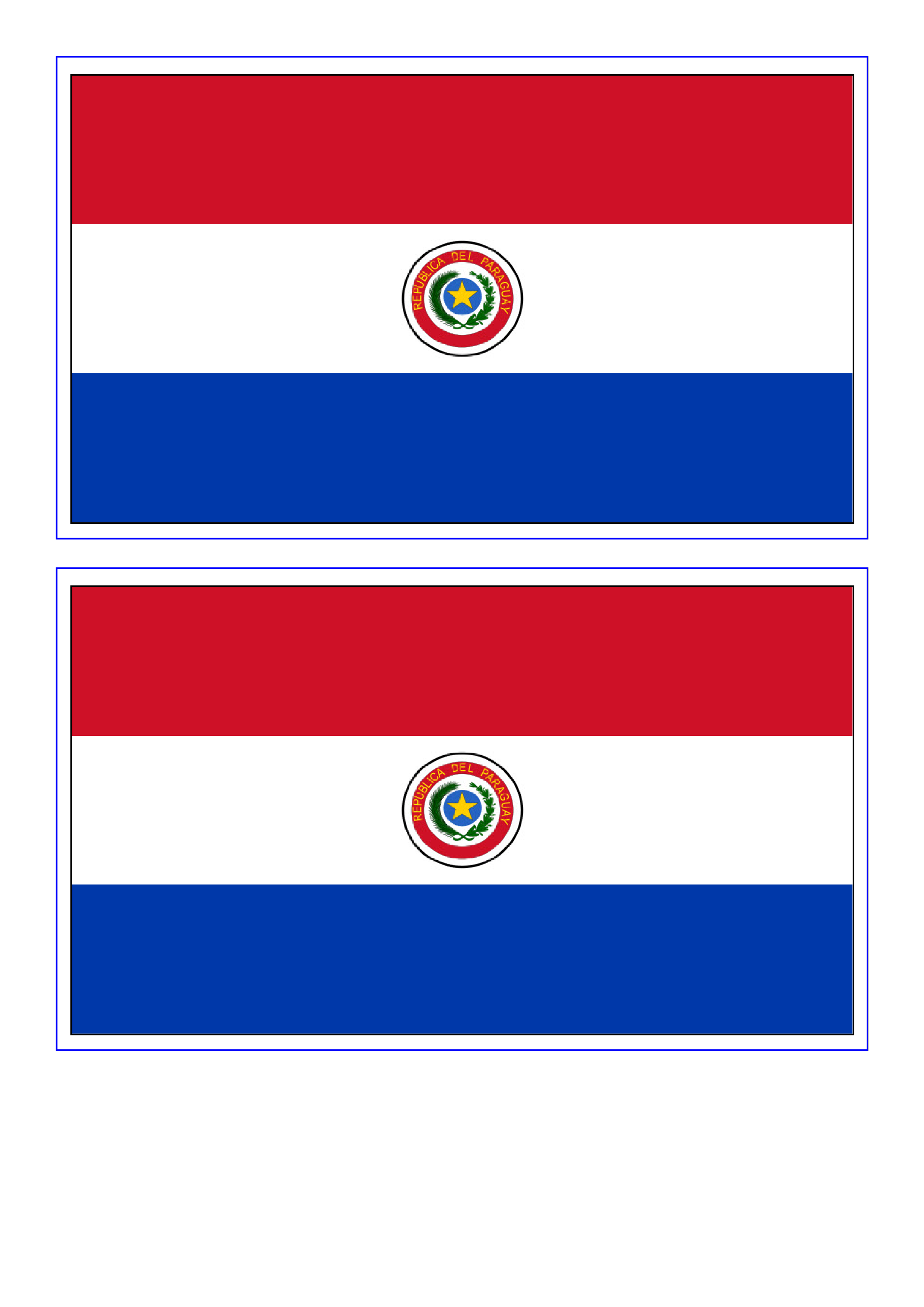 paraguay flag template