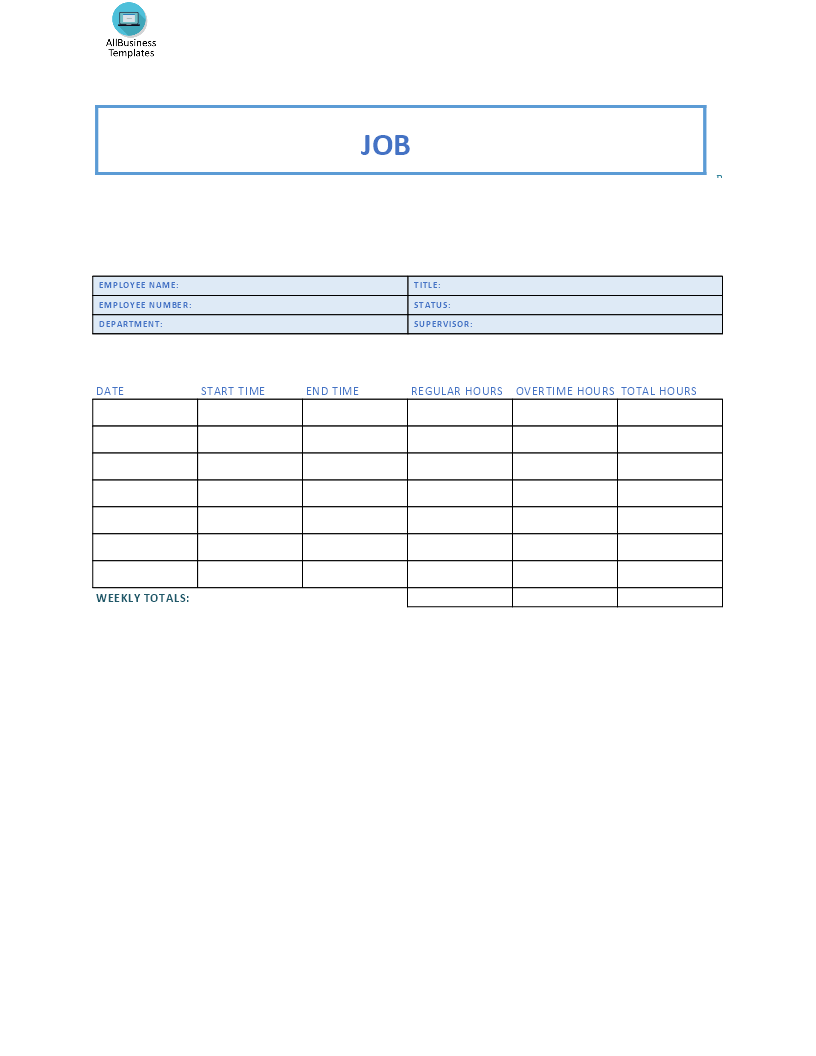 Job Sheet Format main image