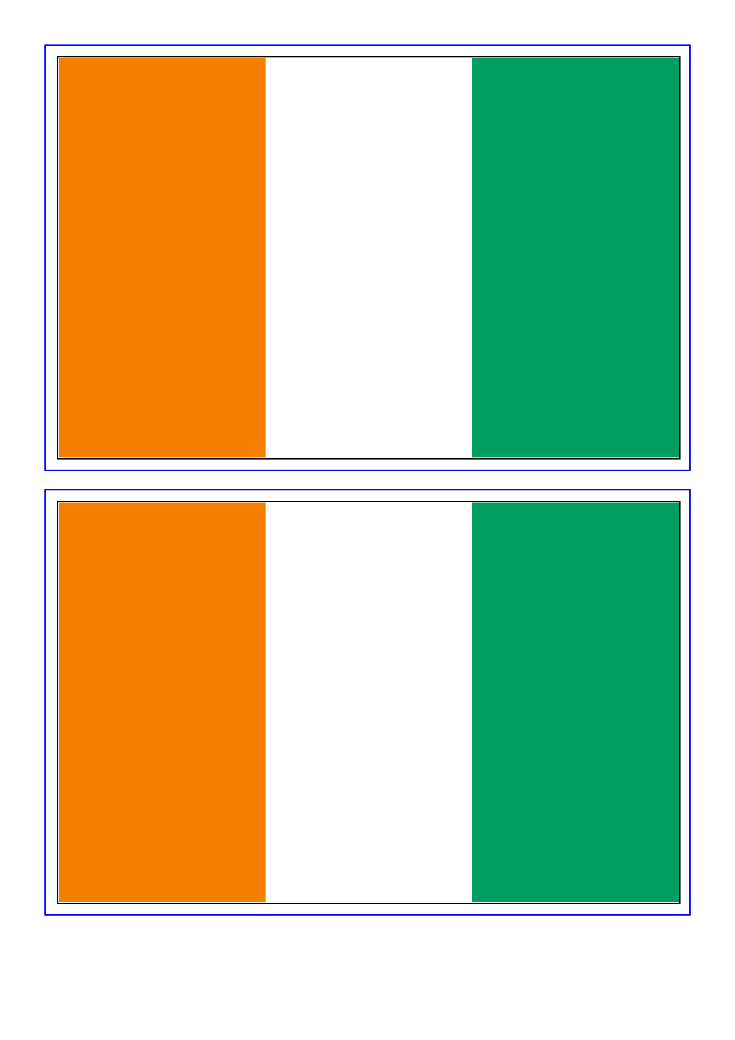 Ivory Coast Flag template 模板