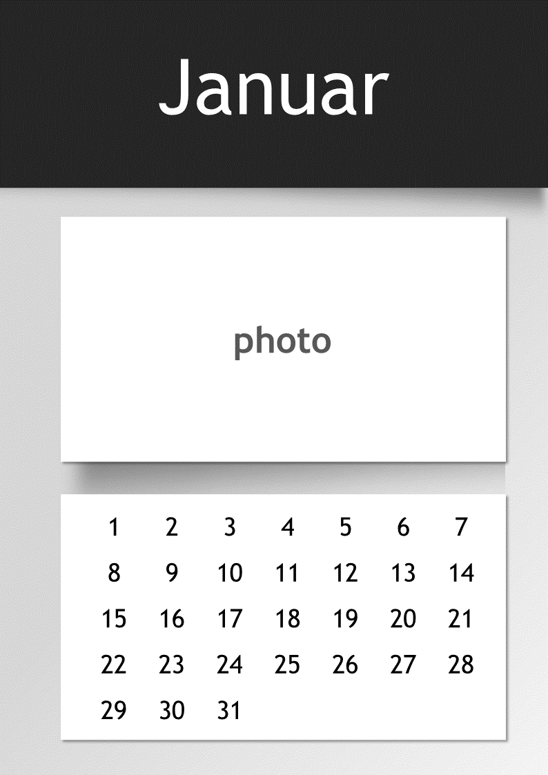 Jahreskalender Schablone 模板