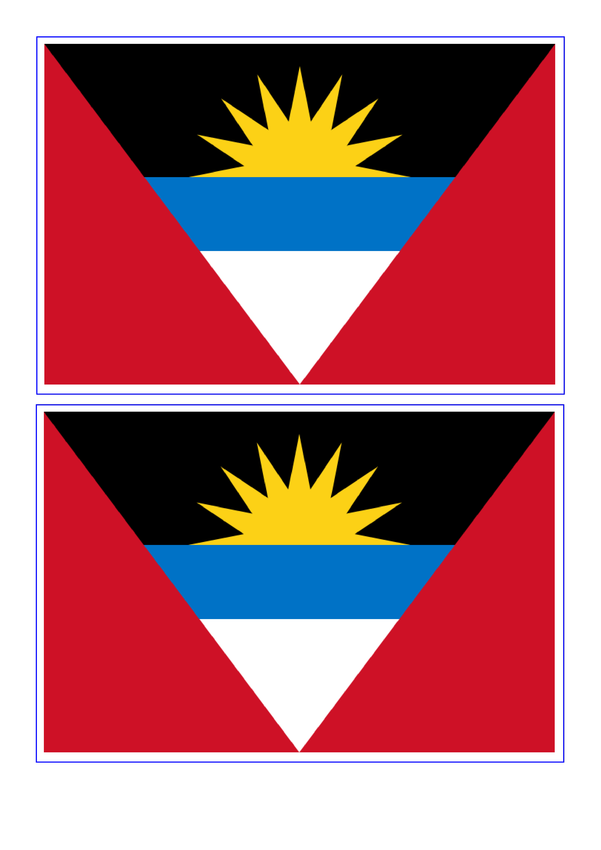 antigua and barbuda flag voorbeeld afbeelding 