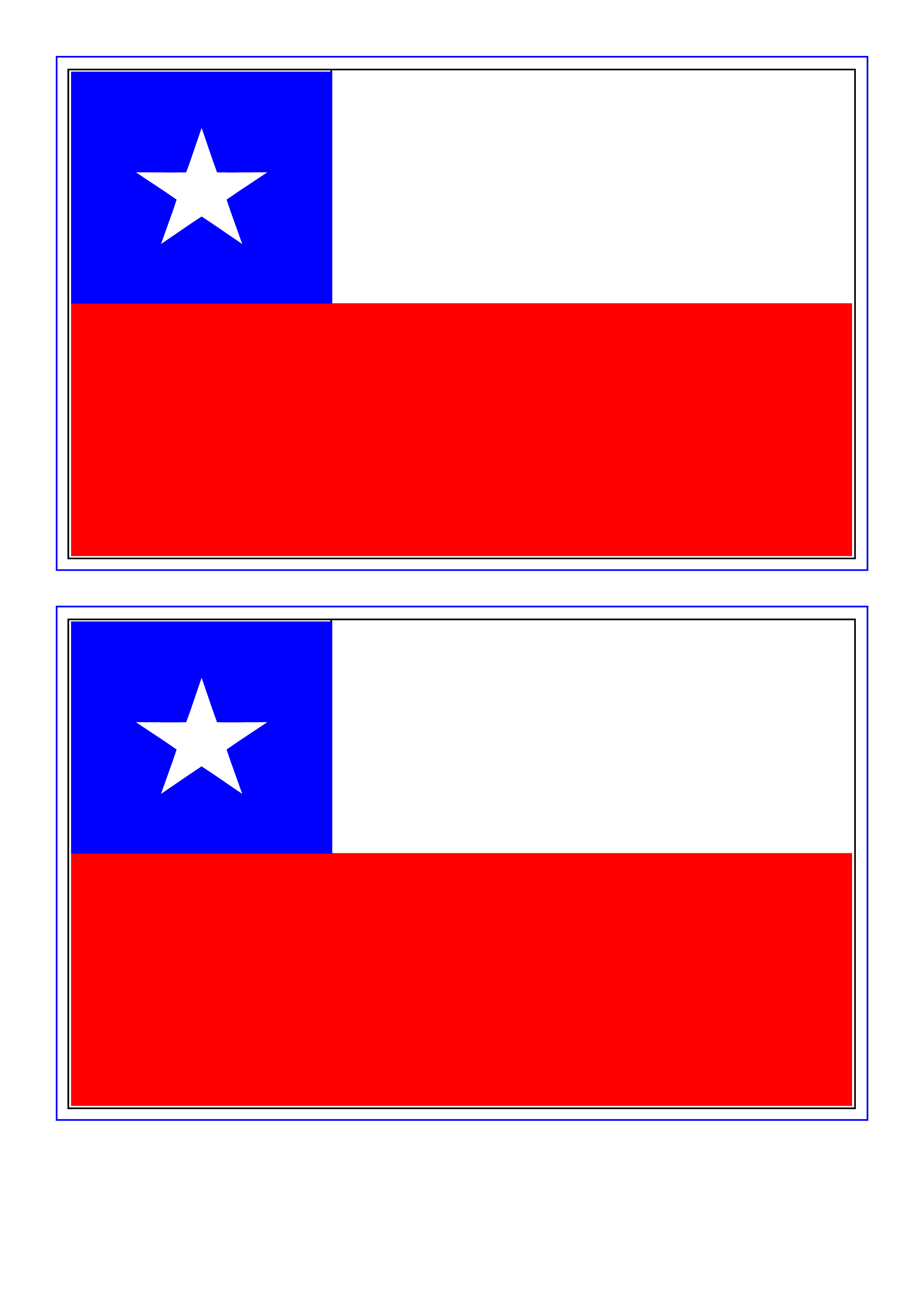 chile flag template
