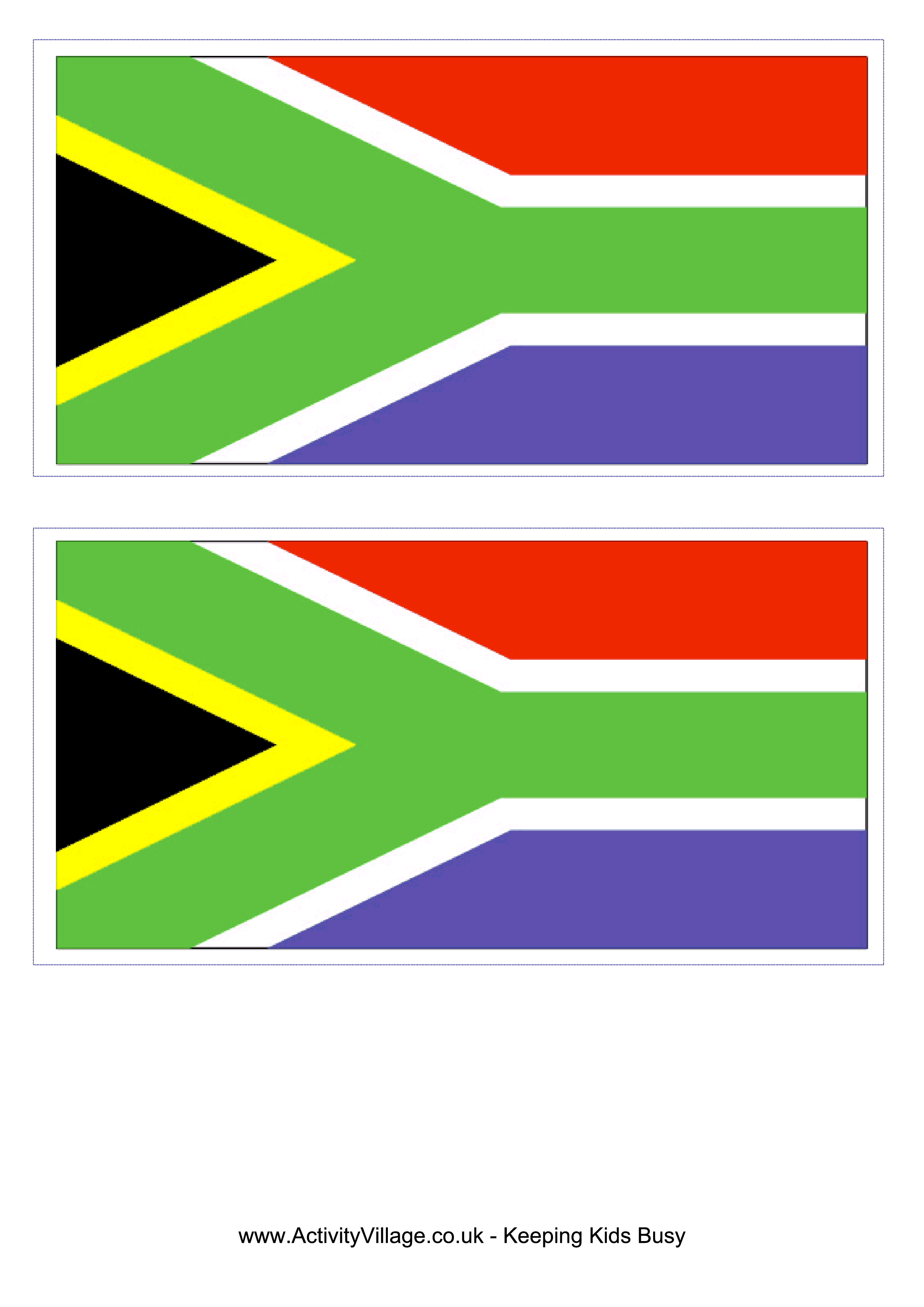 south african flag template