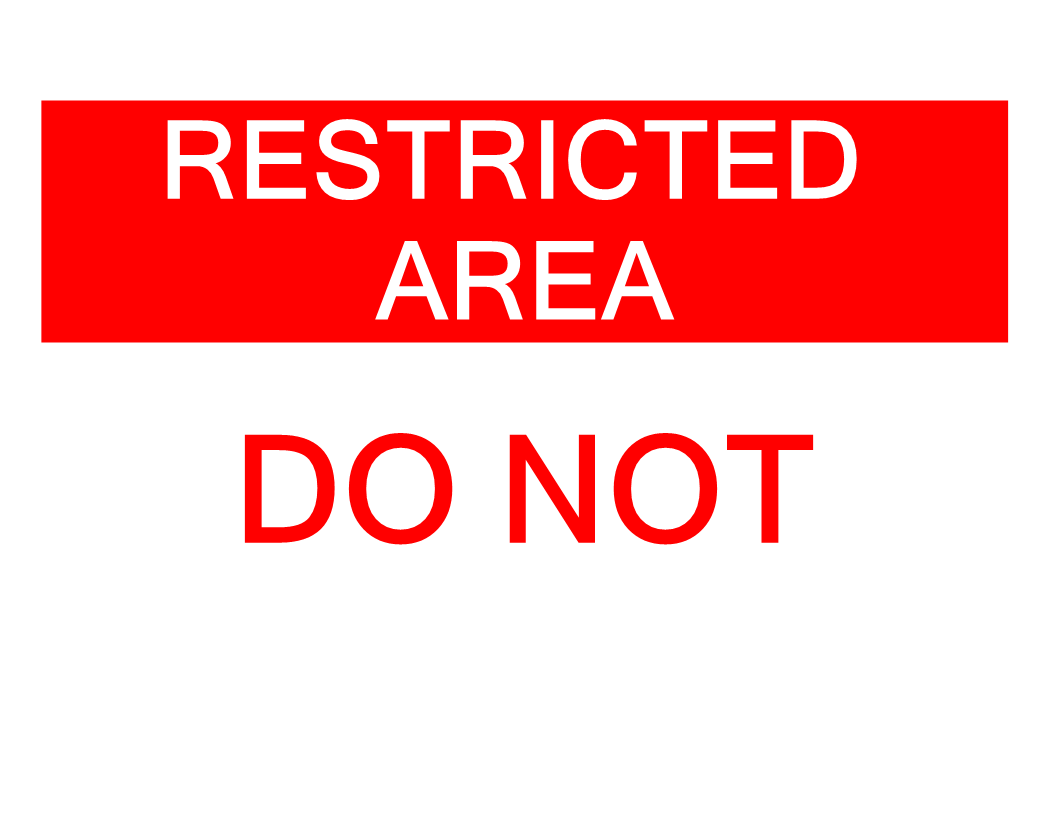 restricted area do not enter sign modèles