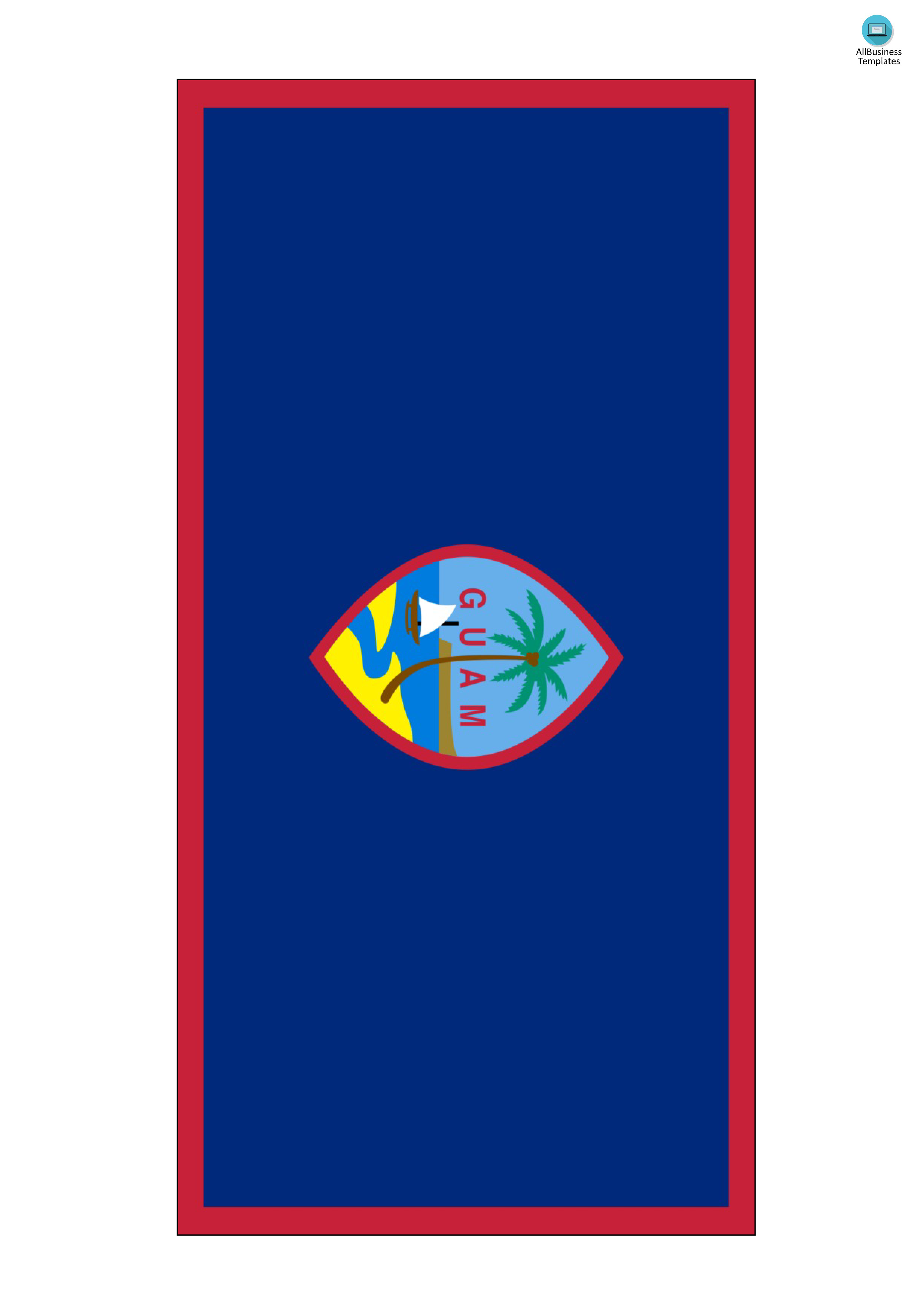 guam flag template