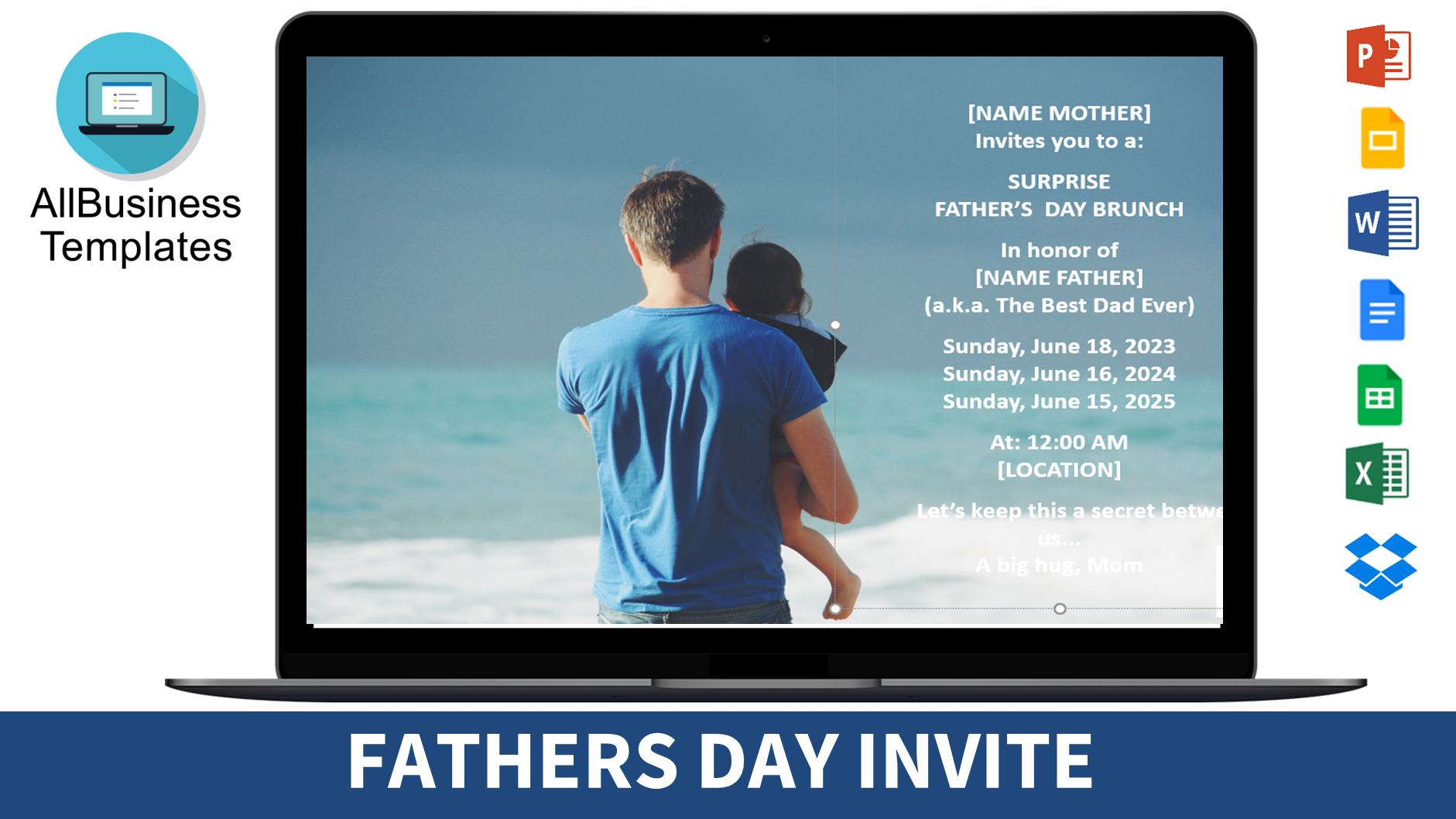 Fatherday Brunch Invitation as Gift main image