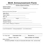 Birth Announcement Form gratis en premium templates