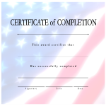 template topic preview image Certificate Of Completion USA project