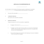 template preview imageArticles Of Incorporation Of Company template