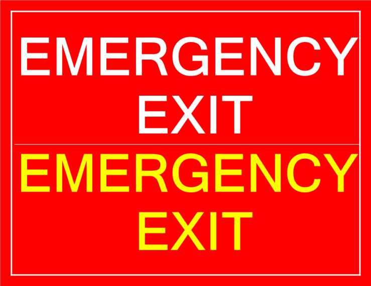 Printable Emergency Exit sign gratis en premium templates