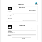 Blank Taxi Receipt Template gratis en premium templates