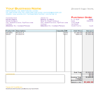 template topic preview image Purchase Order template in excel