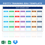 Potty Training Chart gratis en premium templates