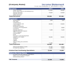 template topic preview image Company Income Statement Excel