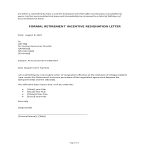 template preview imageEarly Retirement Resignation Letter