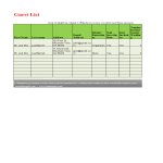 template topic preview image Wedding Guest List Template in excel