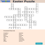 template preview imageCrossword Puzzle Easter