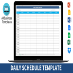 Daily Schedule Template gratis en premium templates