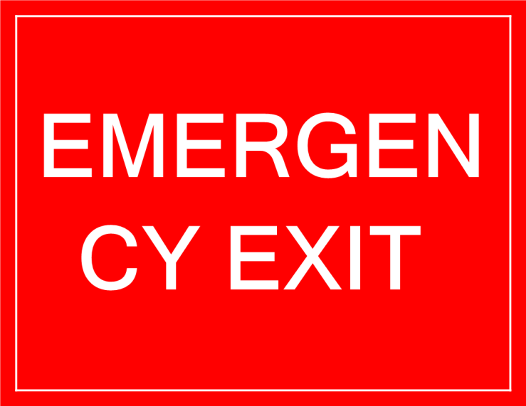 template topic preview image Temporary Emergency Exit Only Sign