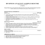 template topic preview image Business Analyst CV sample