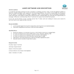 LAMP Software Job Description gratis en premium templates