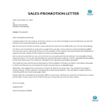 Vorschaubild der VorlageSales Promotion Letter