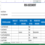 image Risk Assessment Template Excel