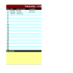 Itinerary for travel gratis en premium templates