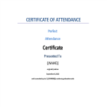Attendance Certificate Sample gratis en premium templates
