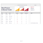 template topic preview image Blood Pressure Log Template sheet in excel