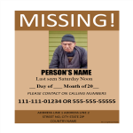 template topic preview image Missing Person Poster