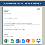 Simple Job Resignation Letter Format gratis en premium templates
