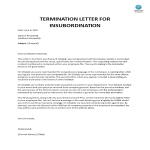 template topic preview image Termination Letter For Insubordination